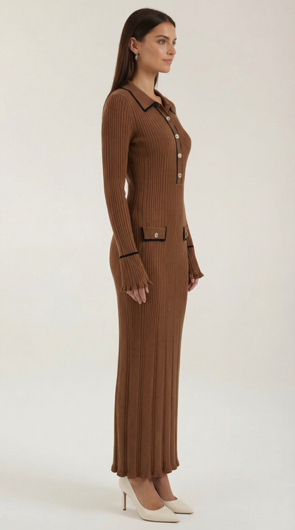 Knitted Bodycon Maxi Dress