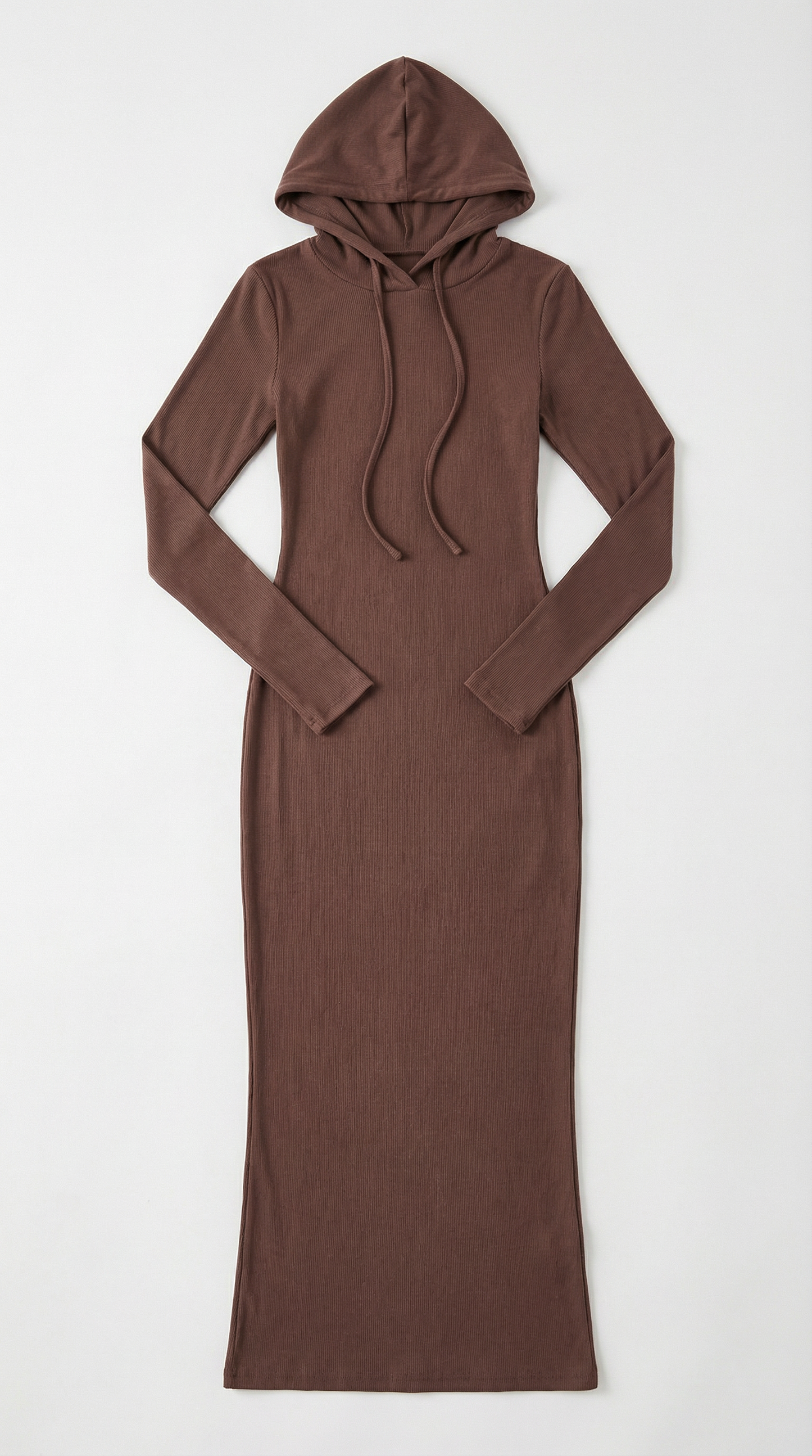 Vestido largo ajustado con capucha Marilyn