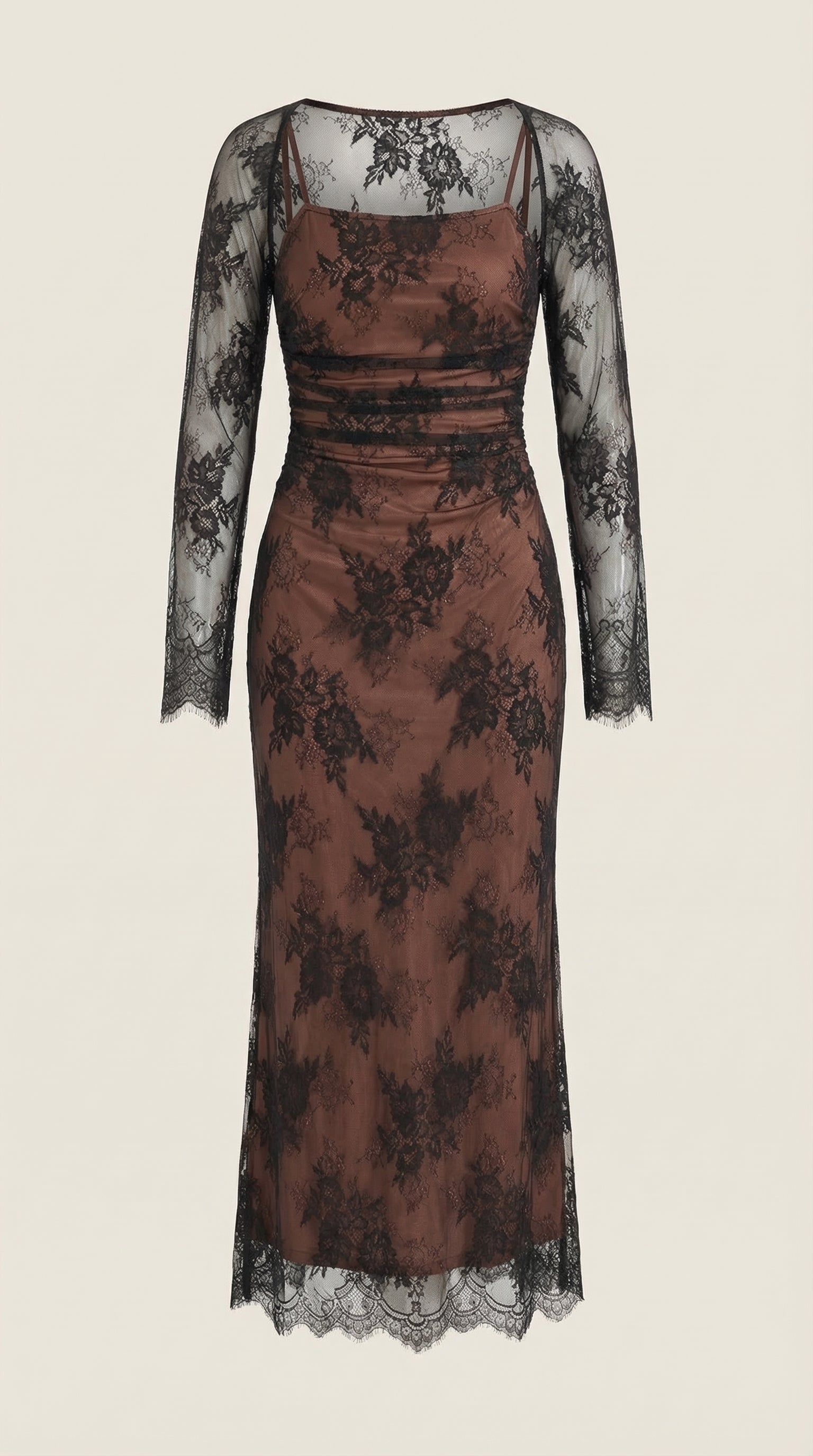 Nerissa Lace Black Maxi Dress - S