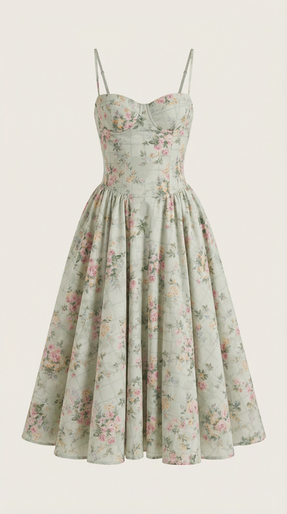Vestido midi corsé Odette