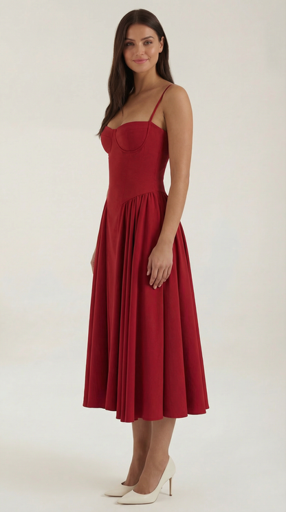 Vestido midi corsé Odette