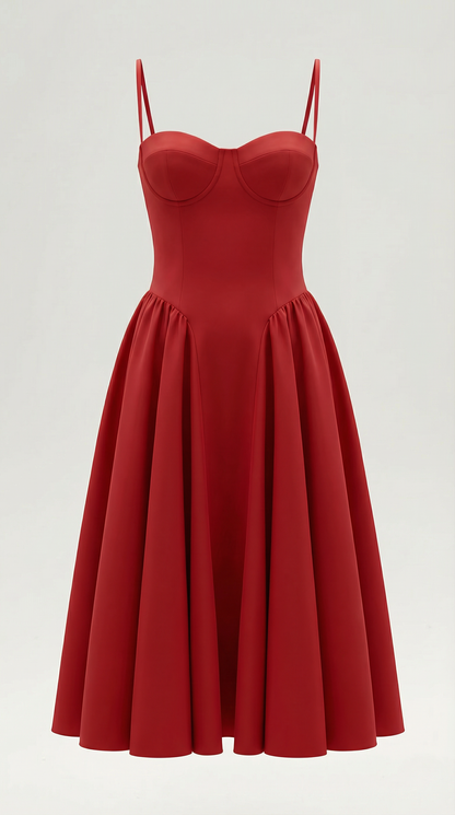 Vestido midi corsé Odette