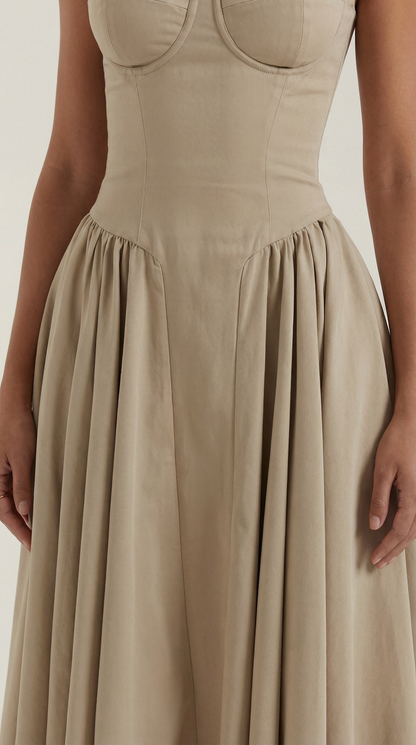 Vestido midi corsé Odette