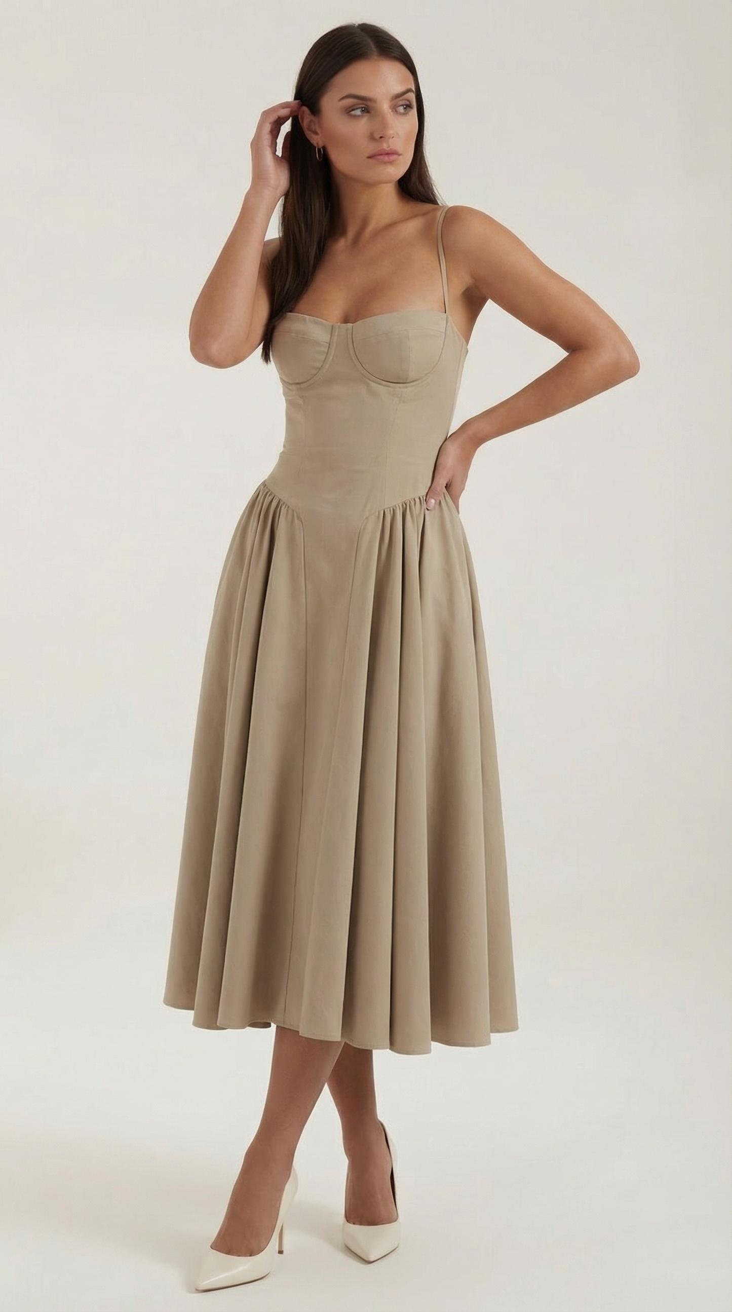 Vestido midi corsé Odette