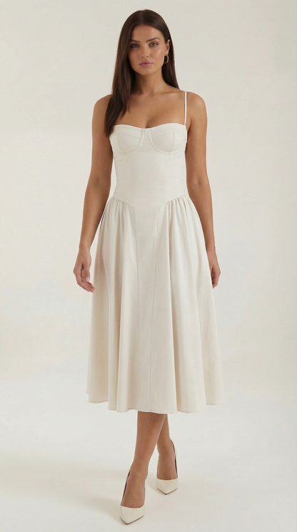 Vestido midi corsé Odette