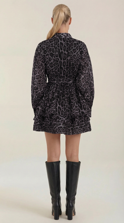 Minivestido Stella con estampado de leopardo