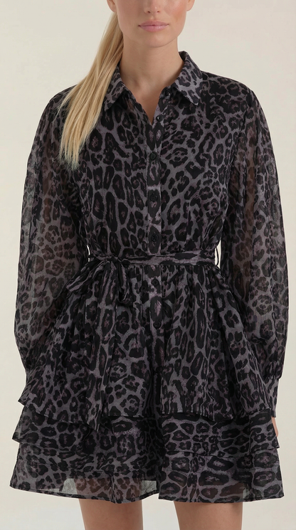 Minivestido Stella con estampado de leopardo