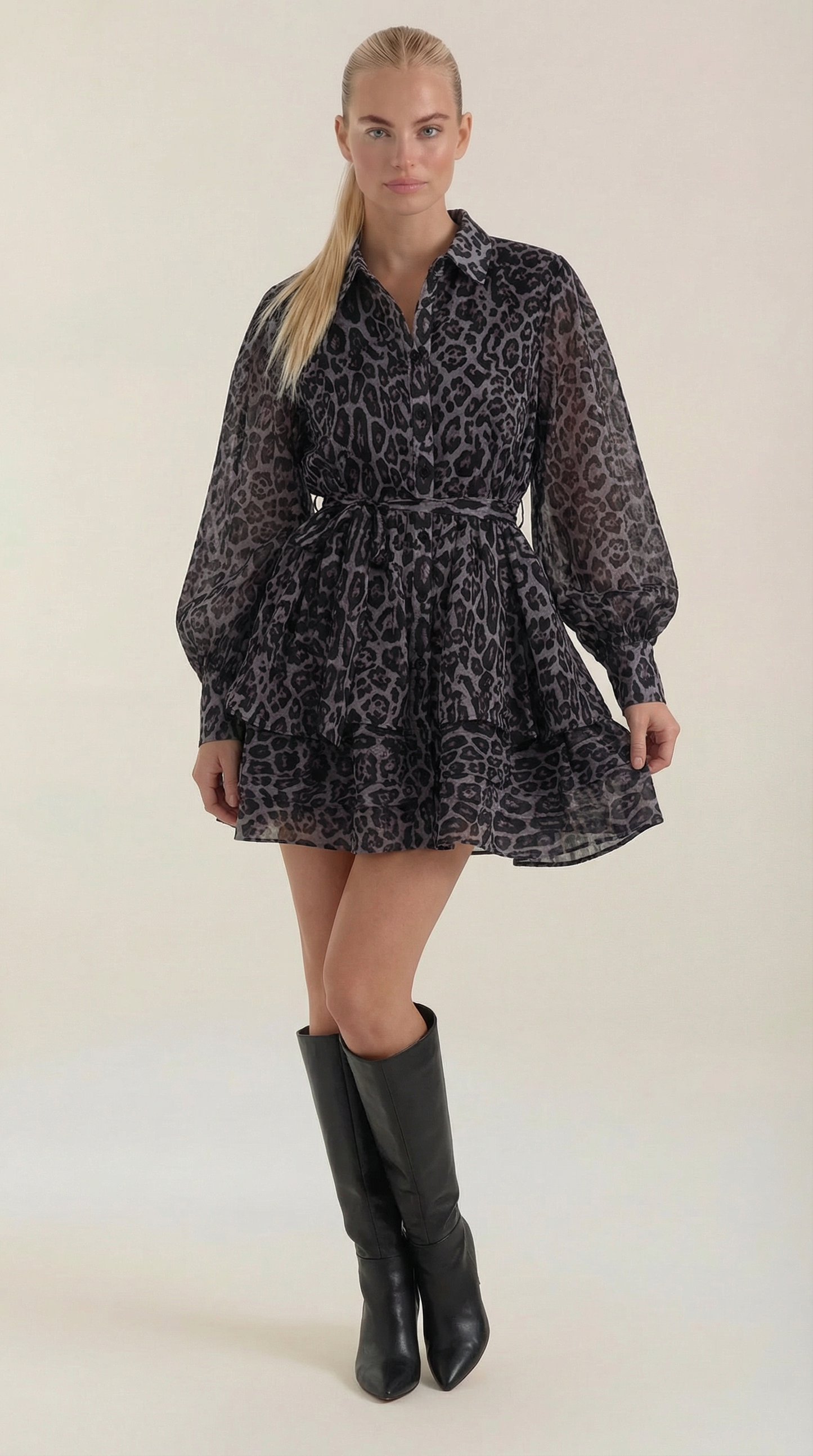 Minivestido Stella con estampado de leopardo