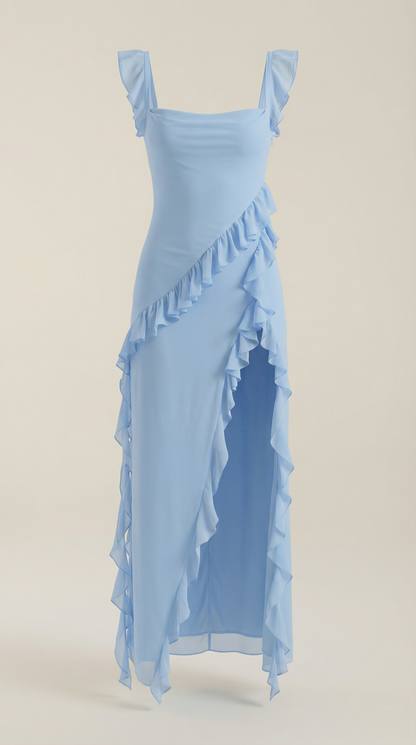 Maxivestido Susan con volantes