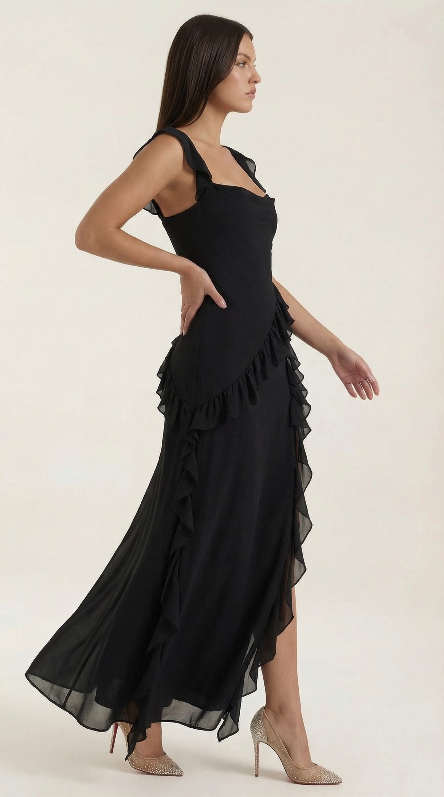 Maxivestido Susan con volantes
