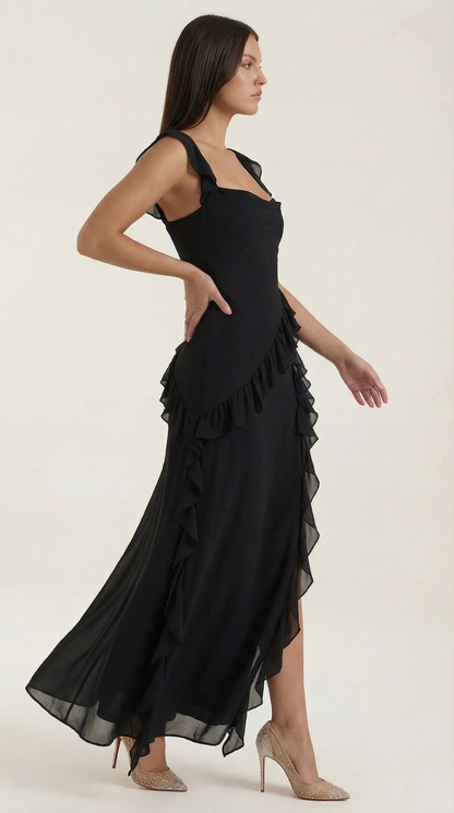 Maxivestido Susan con volantes