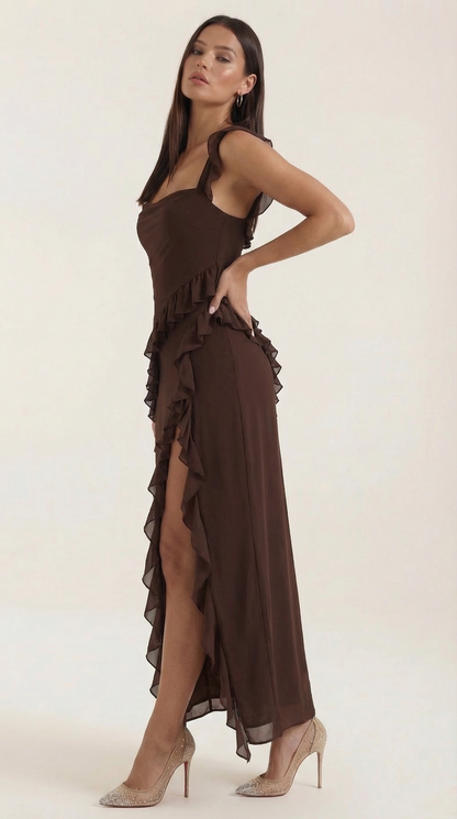 Maxivestido Susan con volantes
