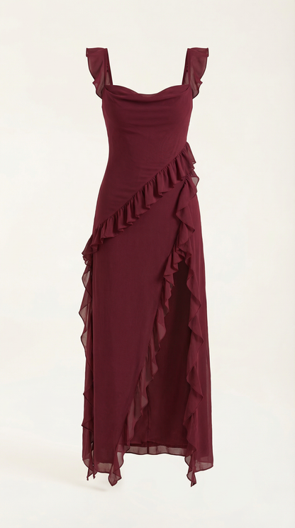 Maxivestido Susan con volantes