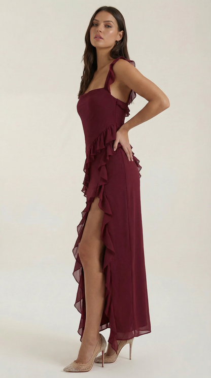 Maxivestido Susan con volantes