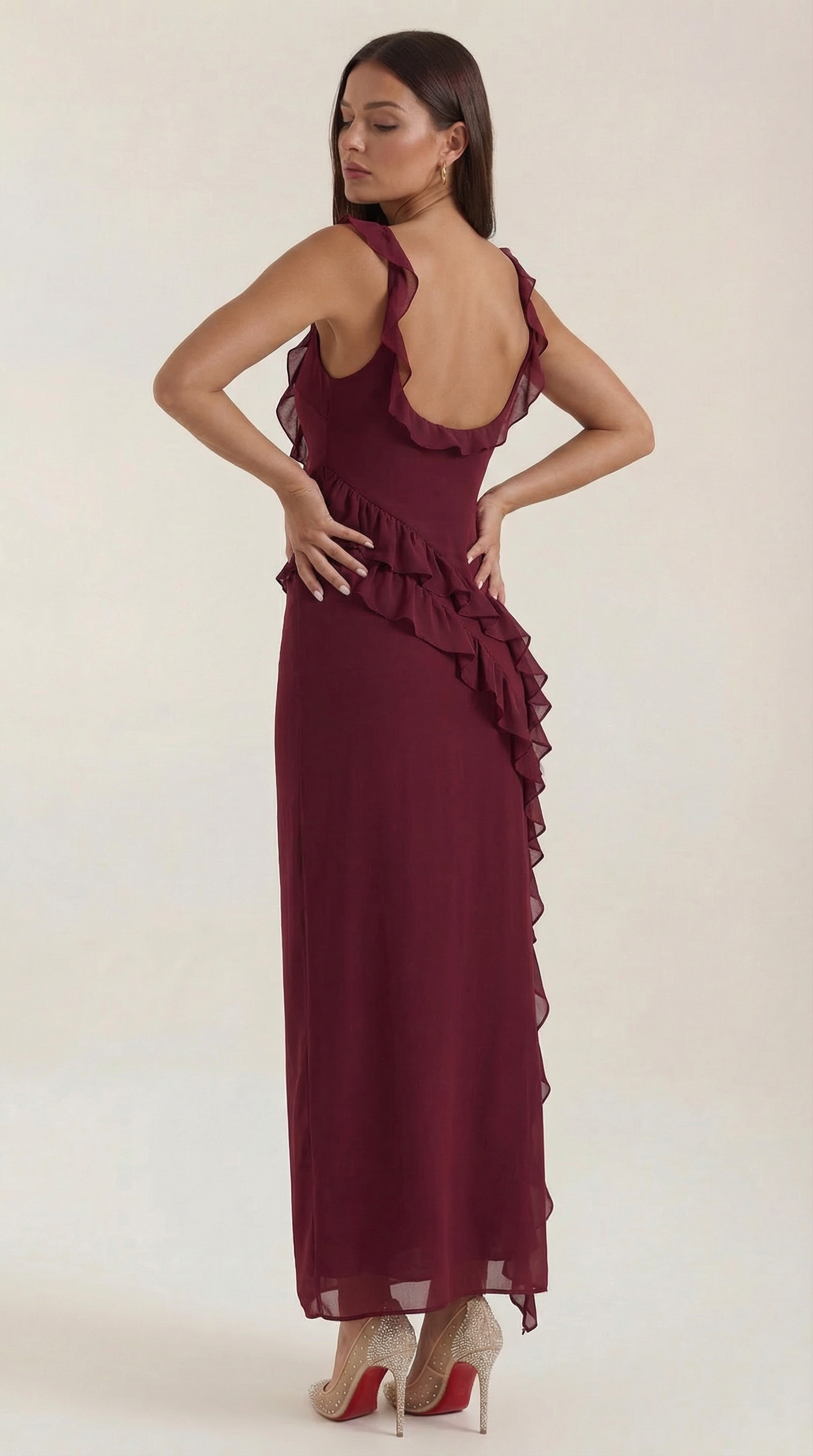 Maxivestido Susan con volantes