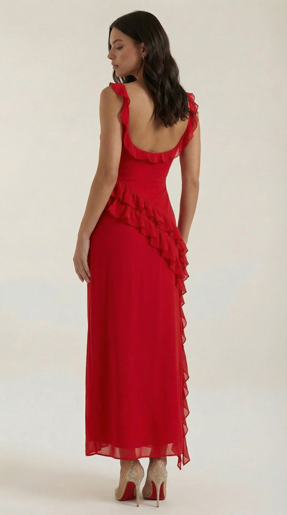 Maxivestido Susan con volantes