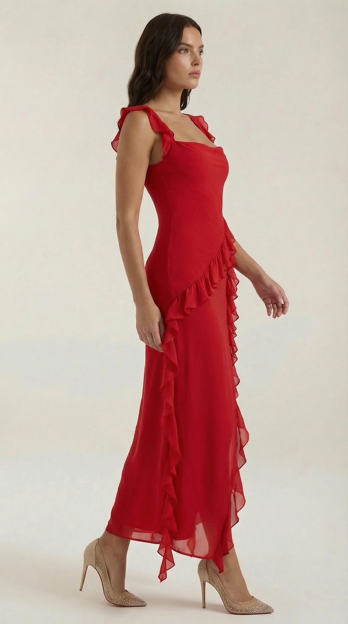 Maxivestido Susan con volantes