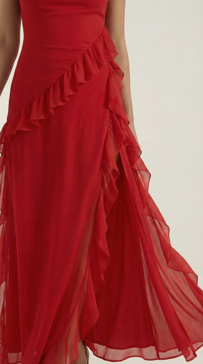 Maxivestido Susan con volantes