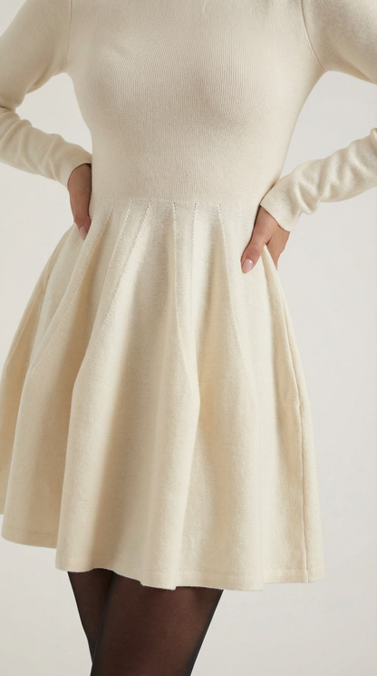 Long Sleeve Flare Mini Dress