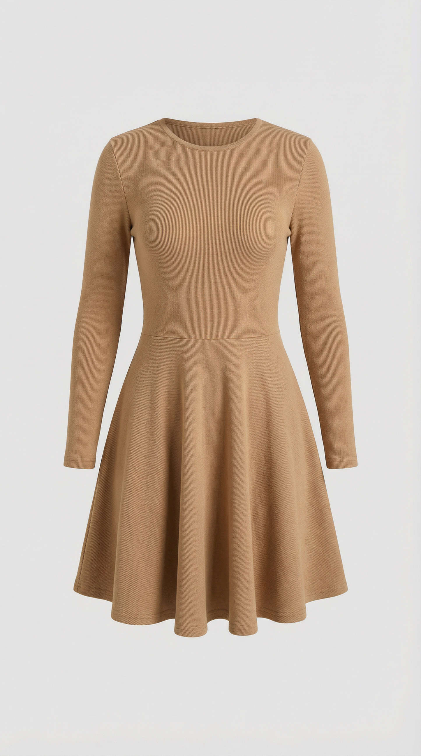 Long Sleeve Flare Mini Dress
