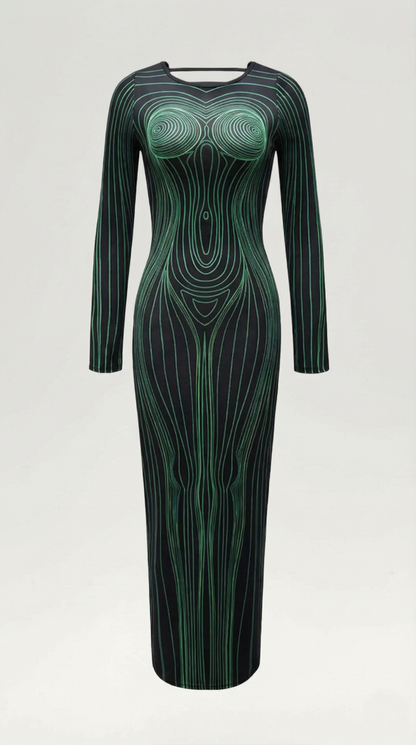 Vestido maxi ajustado Xiomara