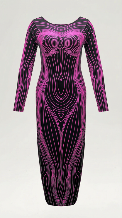 Vestido maxi ajustado Xiomara