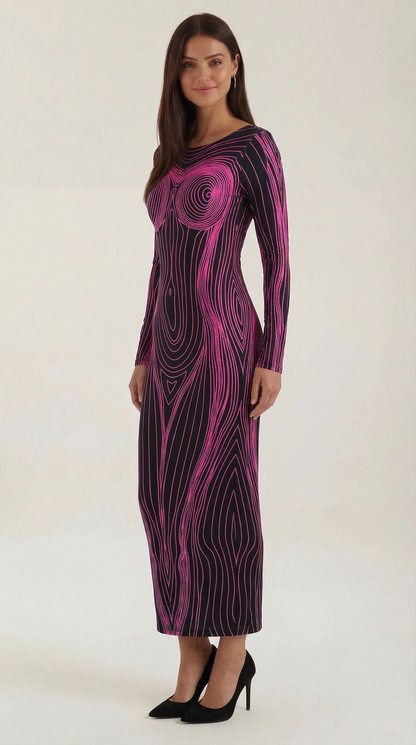 Vestido maxi ajustado Xiomara