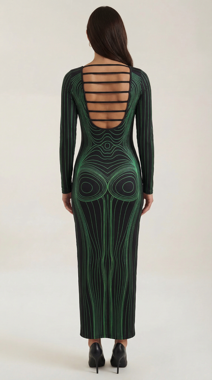 Vestido maxi ajustado Xiomara