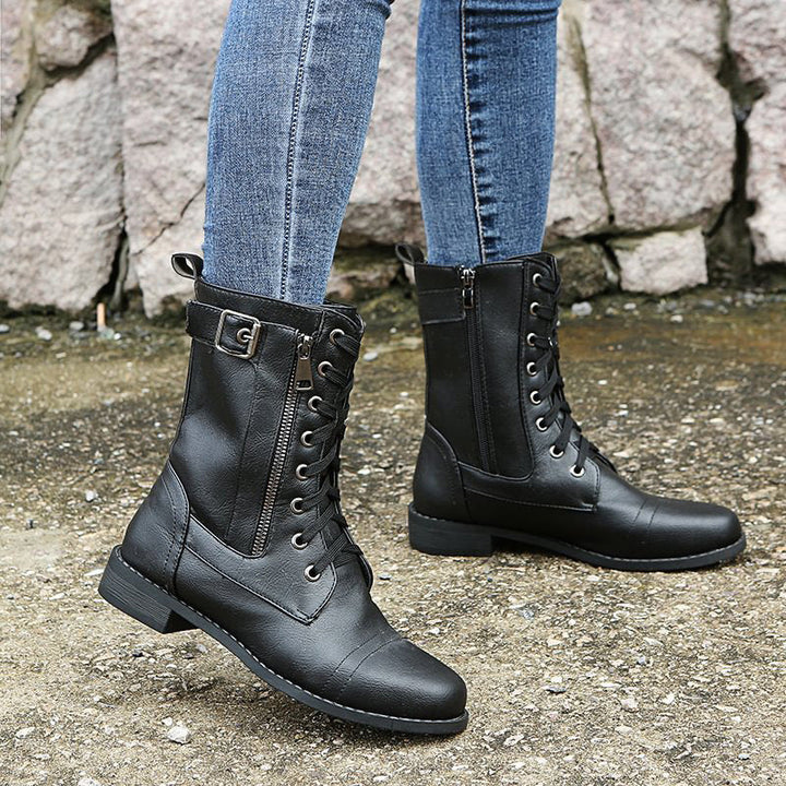 Women's Side-Zip Combat Boots