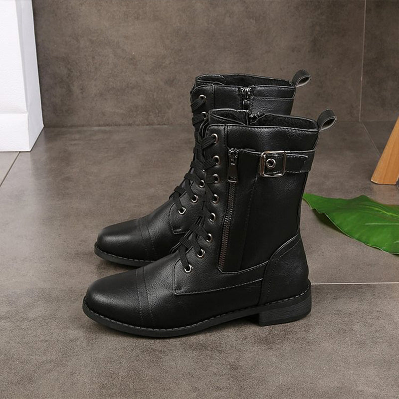 Women's Side-Zip Combat Boots