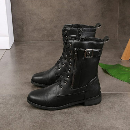 Women's Side-Zip Combat Boots