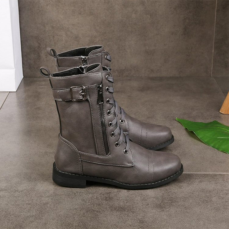 Women's Side-Zip Combat Boots