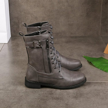 Women's Side-Zip Combat Boots