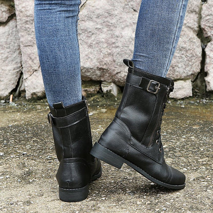 Women's Side-Zip Combat Boots
