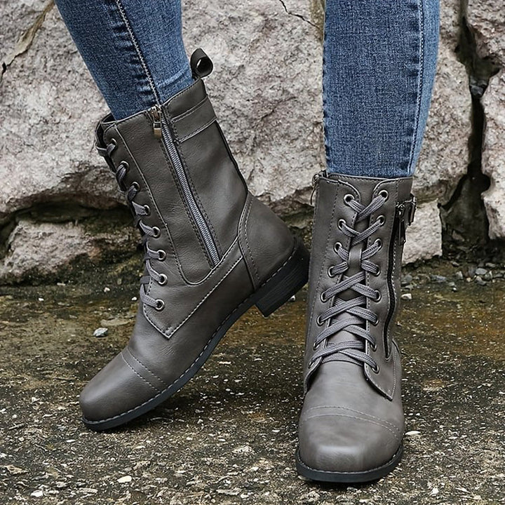 Women's Side-Zip Combat Boots