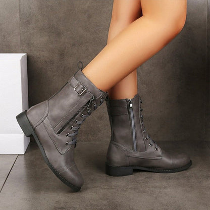 Women's Side-Zip Combat Boots