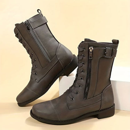 Women's Side-Zip Combat Boots