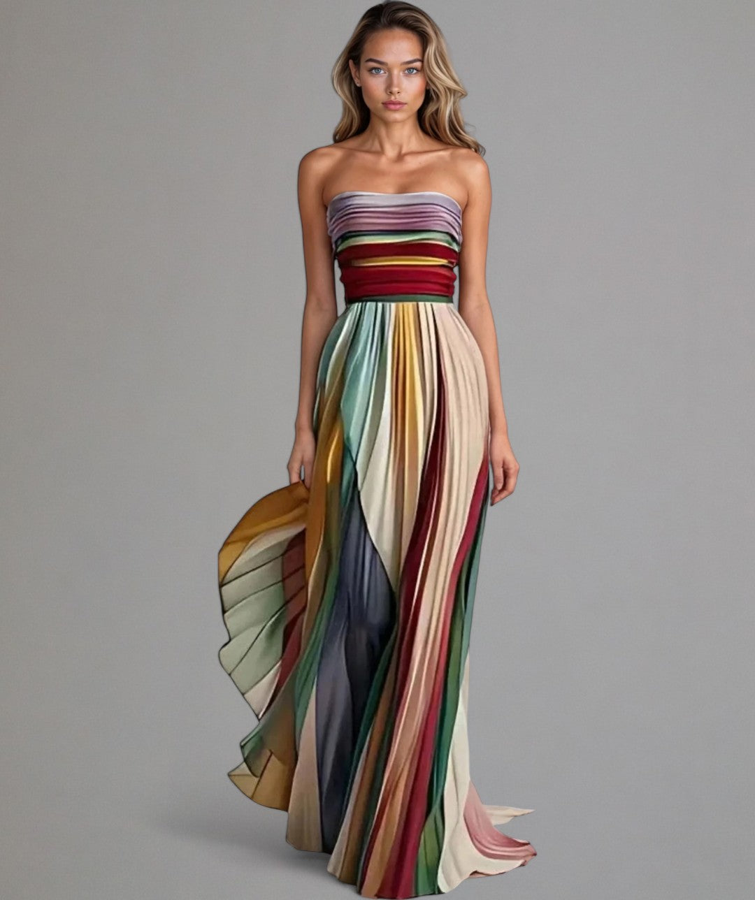 Effortless Strapless A-Line Dress