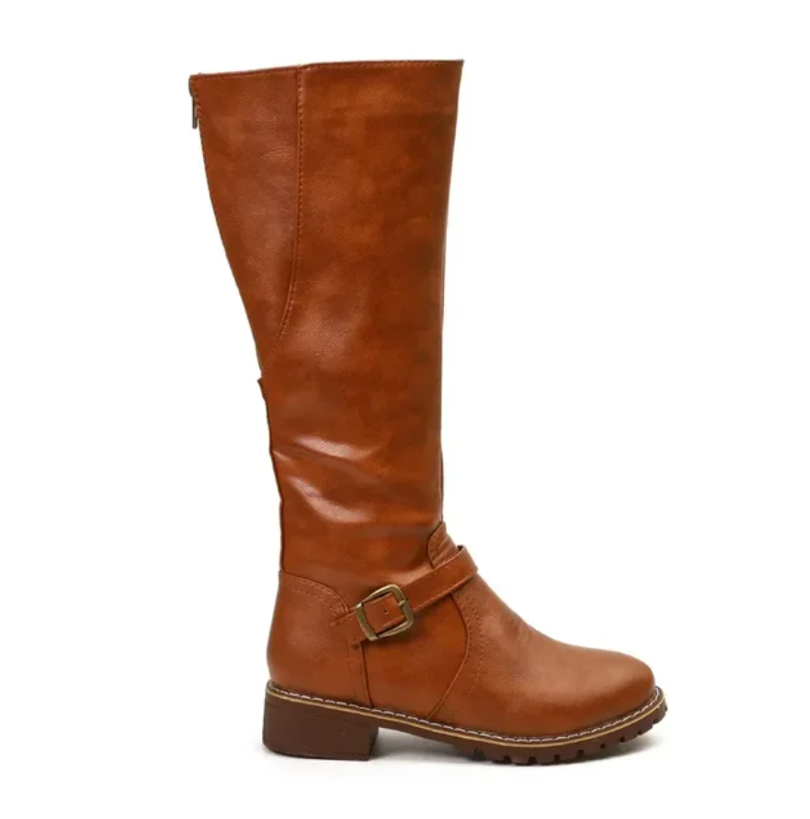 Chloe | Elegantes botas de cuero hasta la rodilla para mujer