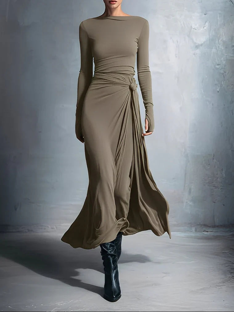 Naiara ❘ Vestido largo con nudo lateral
