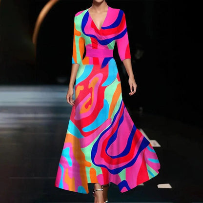 Ysa | Vestido elegante con estampado floral