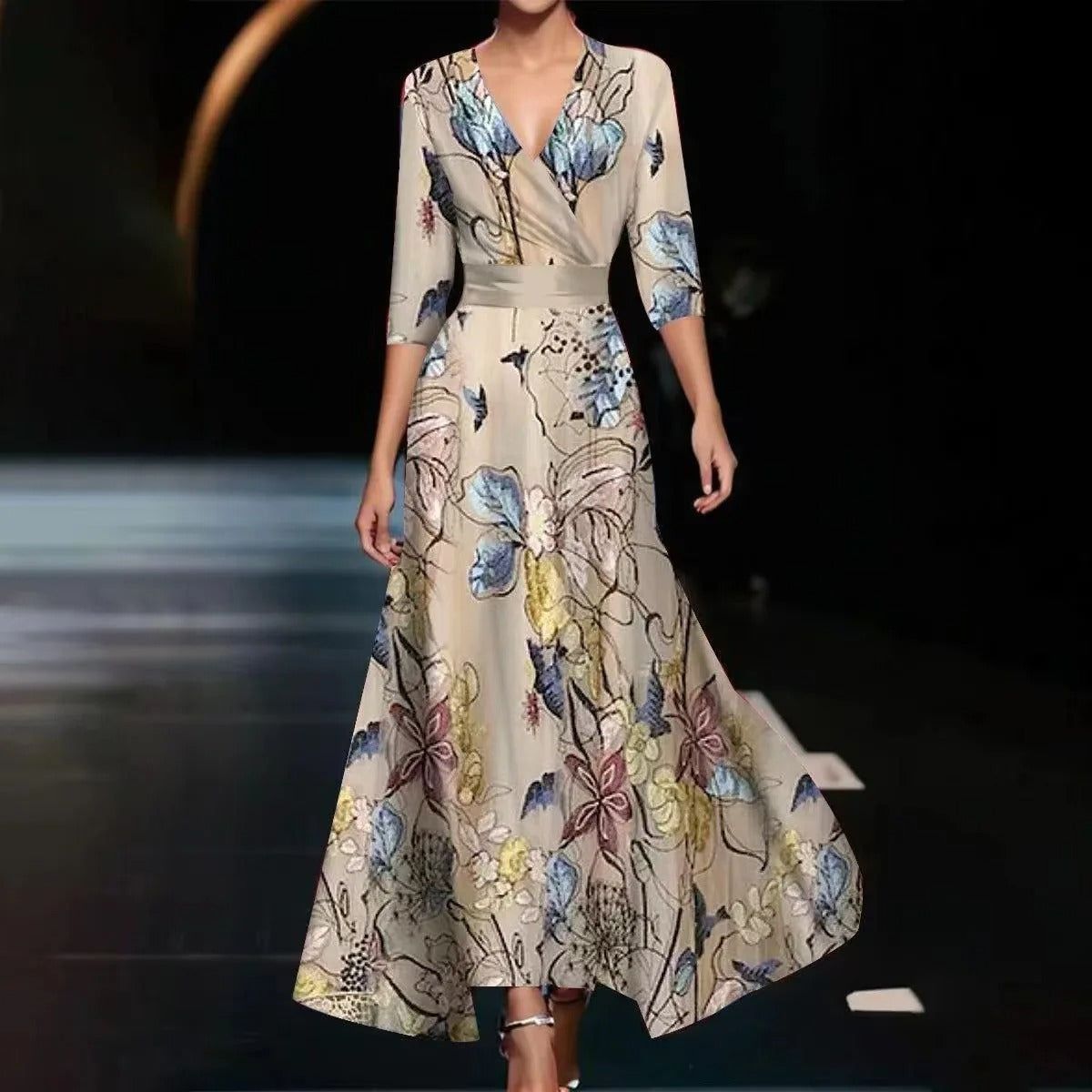 Ysa | Vestido elegante con estampado floral