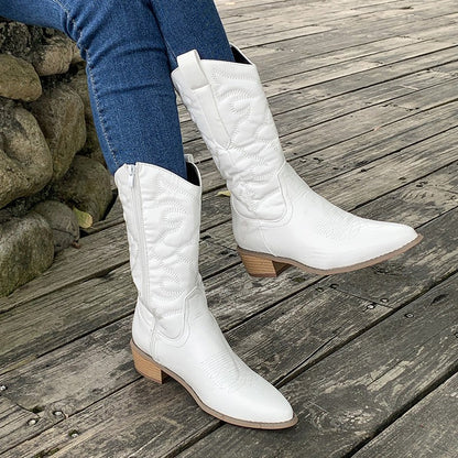 Women’s Shiny Western-Style Boots