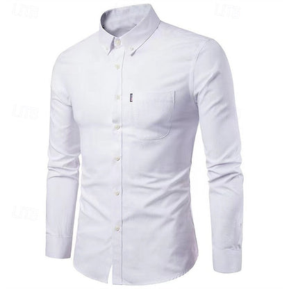 James | Camisa informal con botones y bolsillo en el pecho para hombre