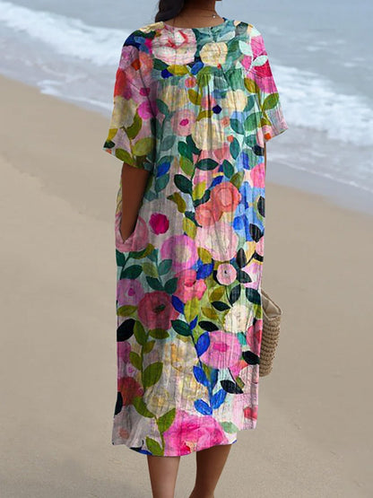 Retro Floral Summer Dress