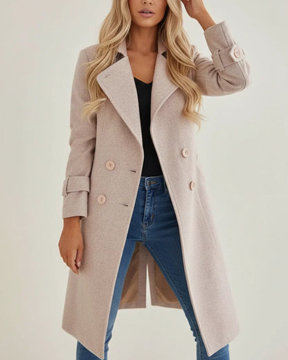 Madison | Abrigo largo de invierno cruzado para mujer