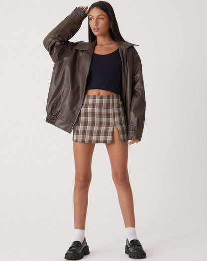 Ruby | Women’s Oversized Leather Bomber Jacket