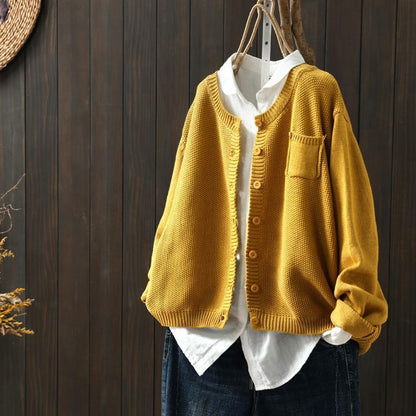 Sarah | Cárdigan de punto cómodo con detalle de botones para mujer